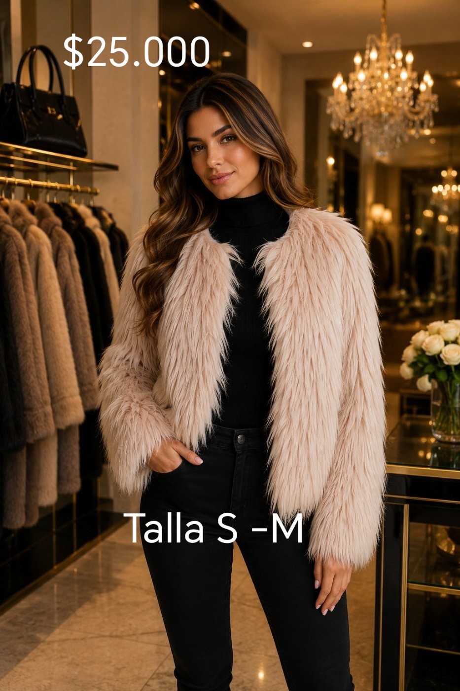 Chaqueta de peluche beige Pilar Estilo